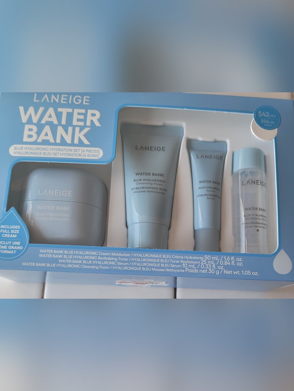 🙈LANEIGE Water Bank Moisturizer & Cleansing Set